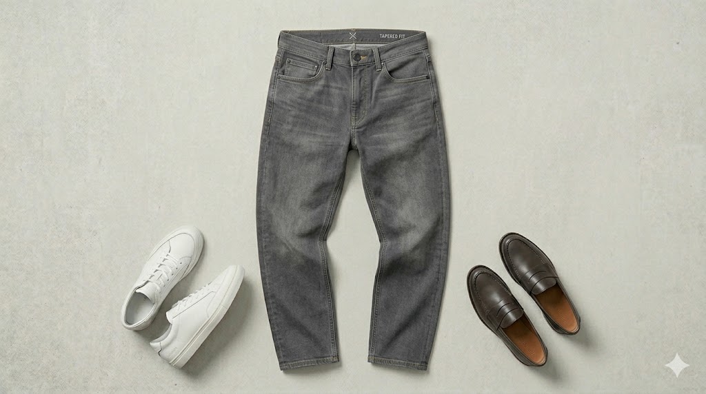 Tapered Grey Jeans